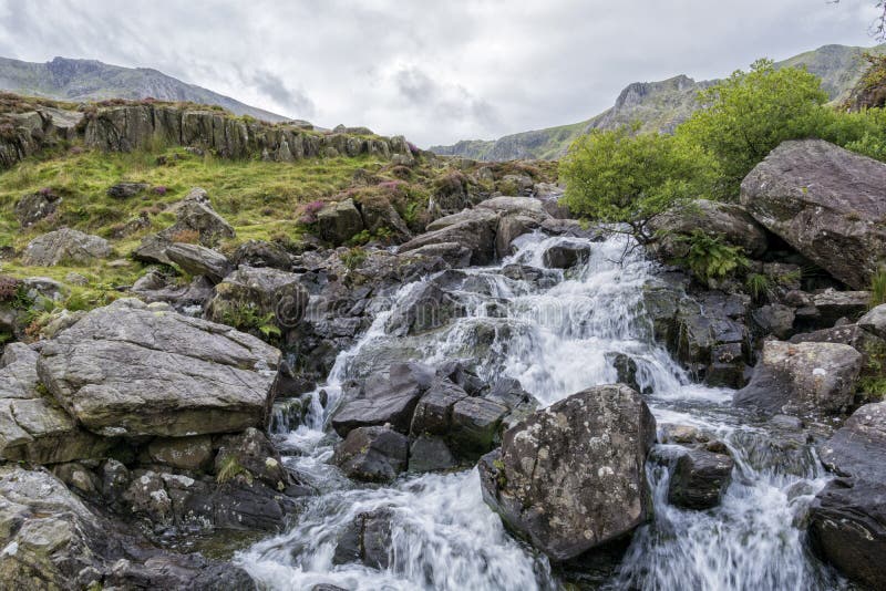 Gang op van Noord- y Garn Snowdonia Wales het UK royalty-vrije stock fotografie Gang op van Noord- y Garn Snowdonia Wales het UK royalty-vrije stock fotografie