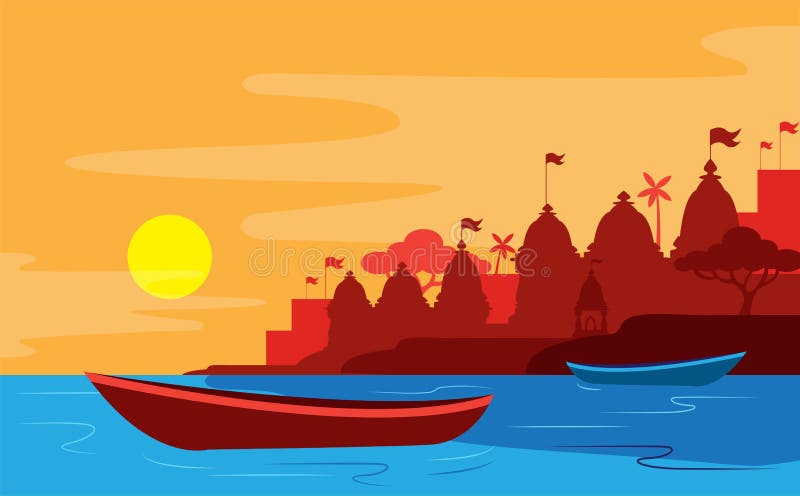 Varanasi Ghat Morning Over 42 RoyaltyFree Licensable Stock Illustrations   Drawings  Shutterstock