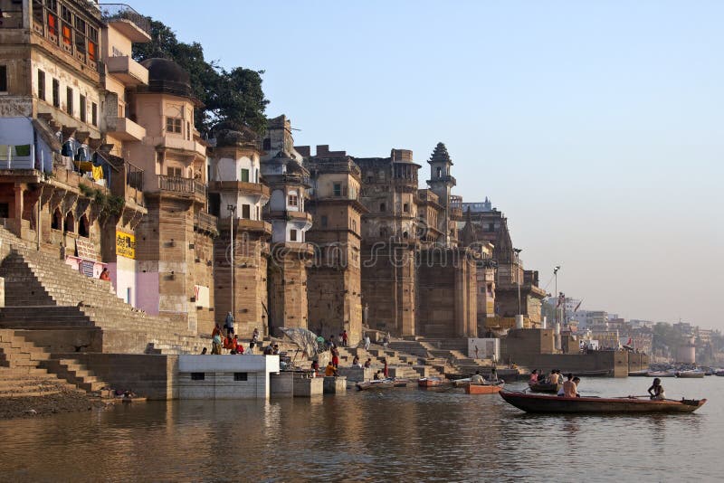 ganges ghats hinduska ind rzeka Varanasi obrazy royalty free ganges ghats hinduska ind rzeka Varanasi obrazy royalty free