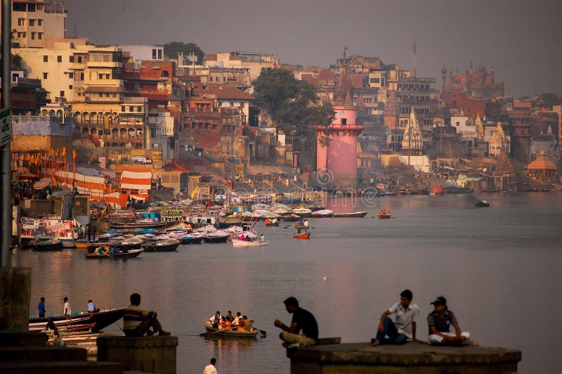 Ganges river in Varanasi city, India