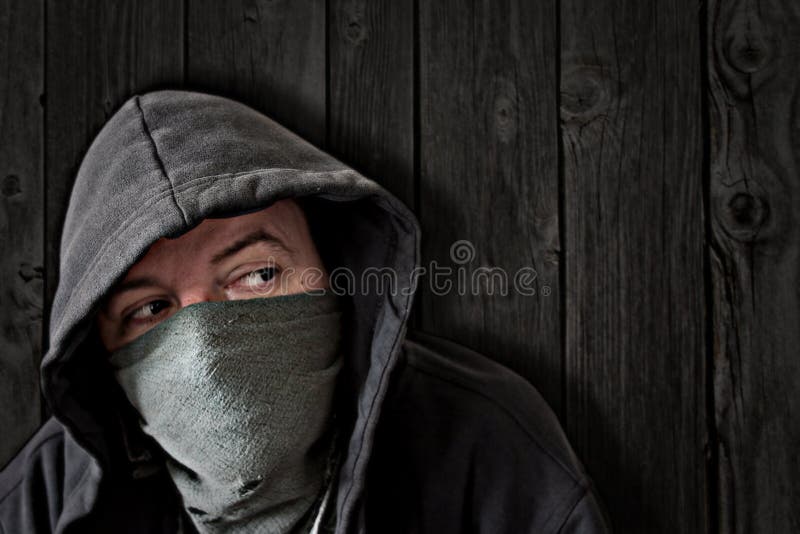 Gangster stock image. Image of covered, gangster, burglar 14080861