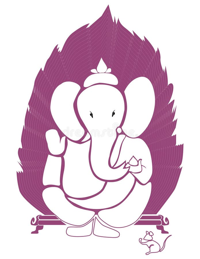 Ganpati on leaf bg