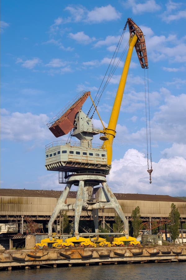 Gantry crane in the harbor stock image. Image of heavy 11348779