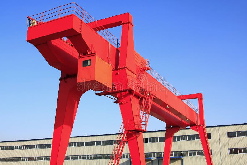 Gantry over blue sky