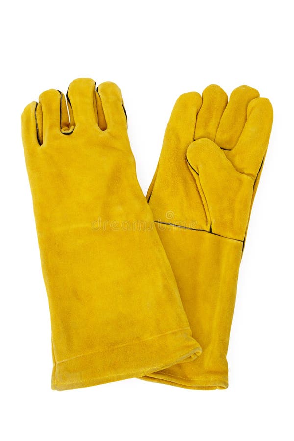 Gants jaunes de sécurité photos libres de droits Gants jaunes de sécurité photos libres de droits