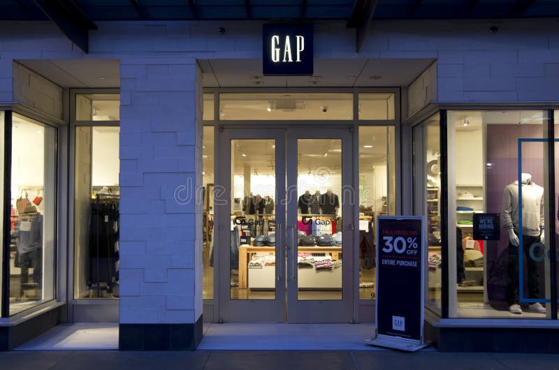 Gap fashion store editorial stock photo. Image of window - 33862673