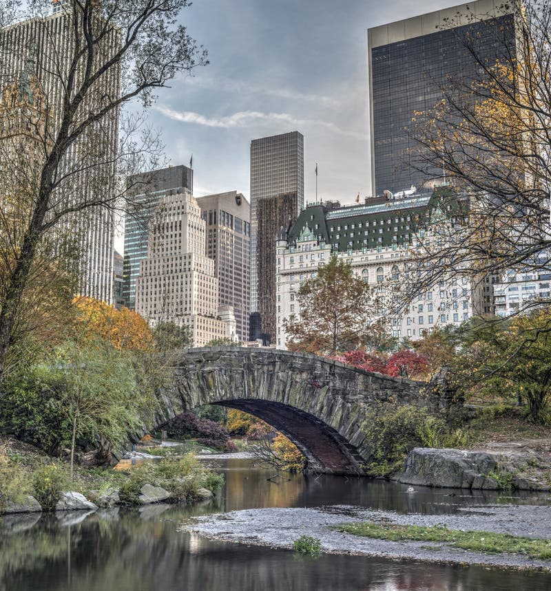 Gapstow Bridge Central Park, New York City Stock Image - Image of ...