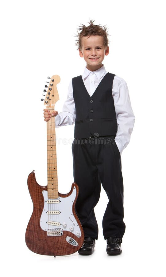 Un Vieil Homme Cool Qui Joue De La Guitare électrique Photo stock - Image  du pensionné, guitariste: 213107428