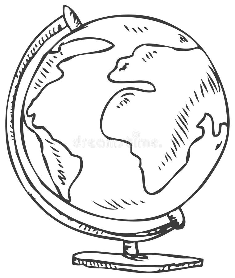 Vector doodle of a world globe stand. Vector doodle of a world globe stand