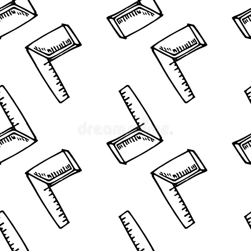 Garabato exhausto de la regla de plegamiento de la mano inconsútil del modelo Icono del estilo del bosquejo Elemento de la decora ilustración del vector Garabato exhausto de la regla de plegamiento de la mano inconsútil del modelo Icono del estilo del bosquejo Elemento de la decora ilustración del vector
