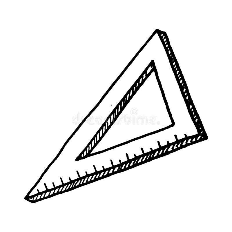 Garabato triangular exhausto de la regla de la mano Icono del estilo del bosquejo Elemento de la decoraci?n Aislado en el fondo b ilustración del vector Garabato triangular exhausto de la regla de la mano Icono del estilo del bosquejo Elemento de la decoraci?n Aislado en el fondo b ilustración del vector