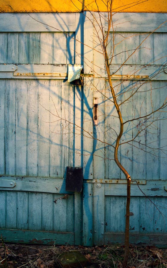 Garage gate stock image. Image of board, rough, entrance 48353877