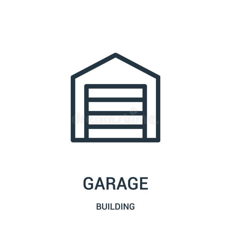 garage icon vector from building collection. Thin line garage outline icon vector illustration vector illustration garage icon vector from building collection. Thin line garage outline icon vector illustration vector illustration
