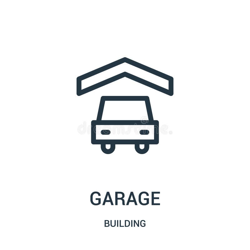 garage icon vector from building collection. Thin line garage outline icon vector illustration stock illustration garage icon vector from building collection. Thin line garage outline icon vector illustration stock illustration