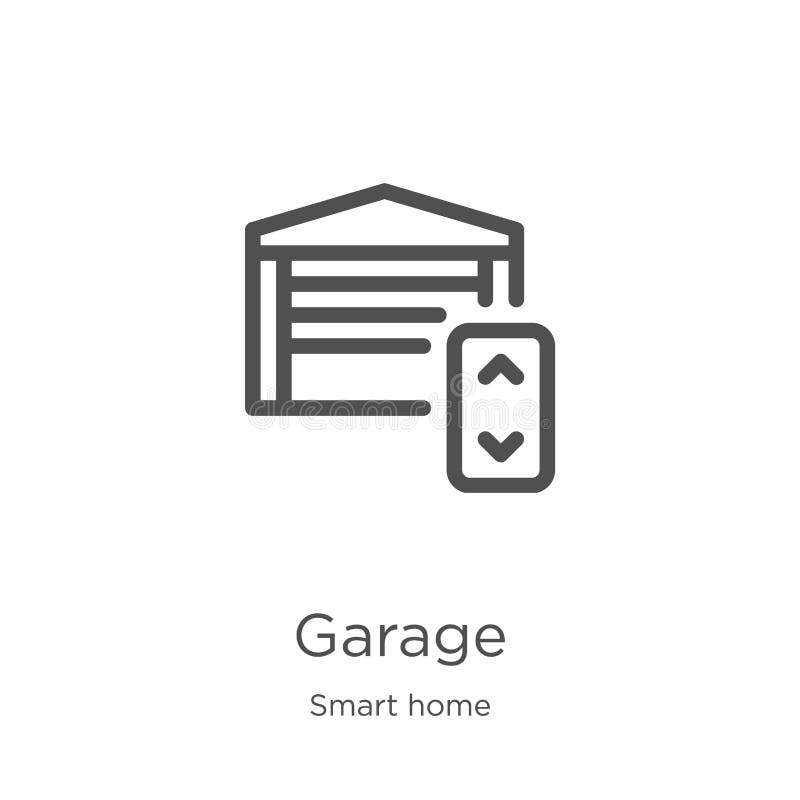 garage icon vector from smart home collection. Thin line garage outline icon vector illustration. Outline, thin line garage icon vector illustration garage icon vector from smart home collection. Thin line garage outline icon vector illustration. Outline, thin line garage icon vector illustration