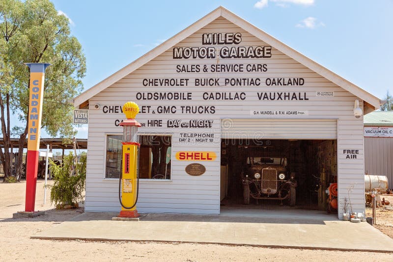 Garage meccanico a Miles Museum And Historical Village immagini stock libere da diritti Garage meccanico a Miles Museum And Historical Village immagini stock libere da diritti