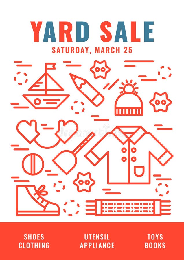 garage sale poster 4 stock illustration illustration of advert garage sale poster