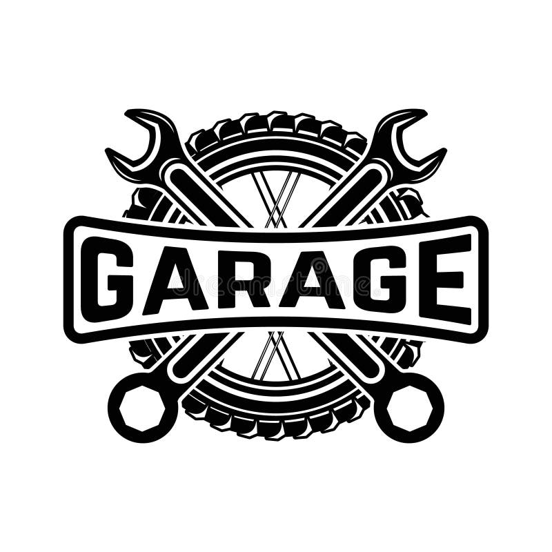 Auto center, garage service and repair logo,Vector Template Stock