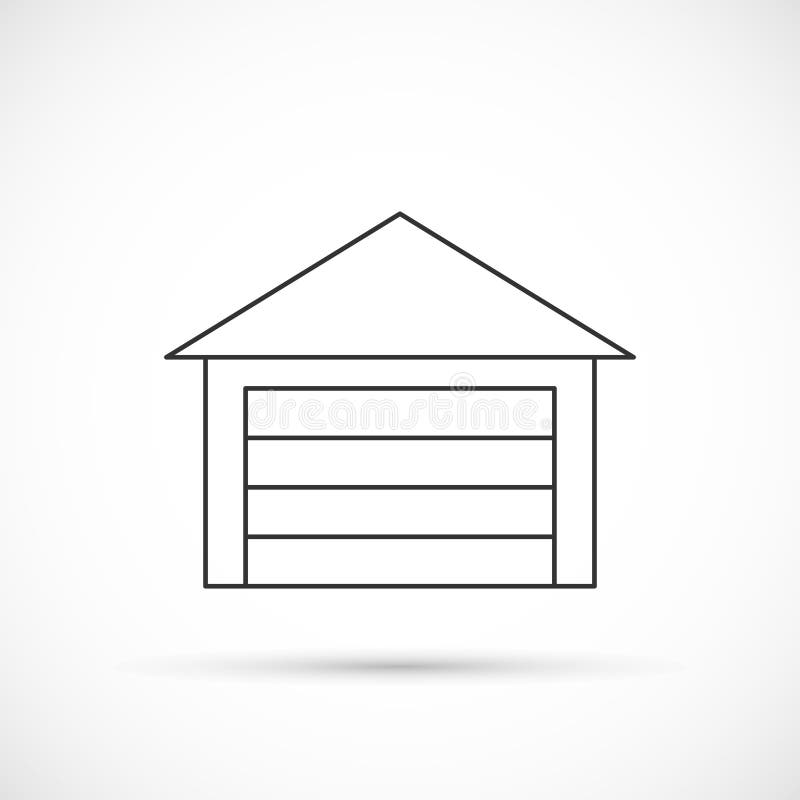Garageöversiktssymbol royaltyfri illustrationer Garageöversiktssymbol royaltyfri illustrationer