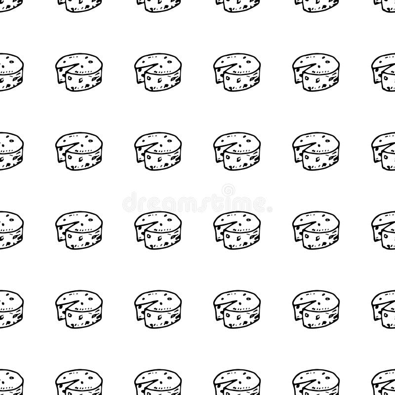 Garatuja sem emenda tirada mão do queijo do teste padrão Ícone do estilo do esboço Elemento da decoração Isolado no fundo branco ilustração stock Garatuja sem emenda tirada mão do queijo do teste padrão Ícone do estilo do esboço Elemento da decoração Isolado no fundo branco ilustração stock