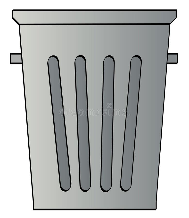Empty trash can icon stock vector. Illustration of paper 5824292