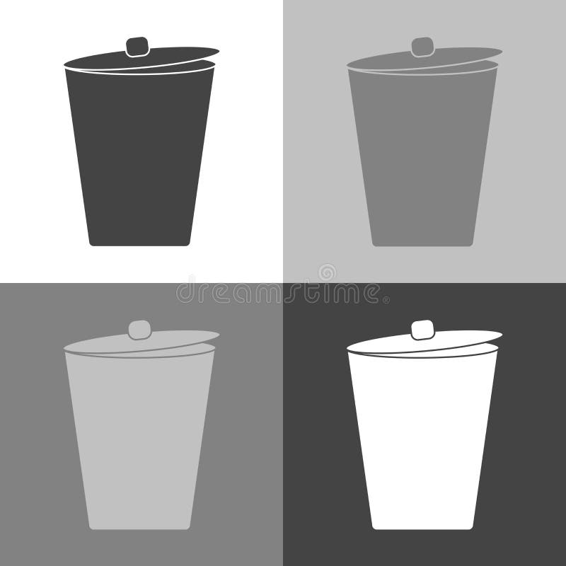 The garbage container. Vector icon Trash can. Waste.Vector set i vector illustration The garbage container. Vector icon Trash can. Waste.Vector set i vector illustration