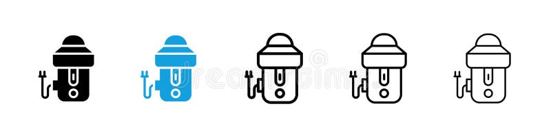 Garbage disposal line icon isolated on white background vector illustration