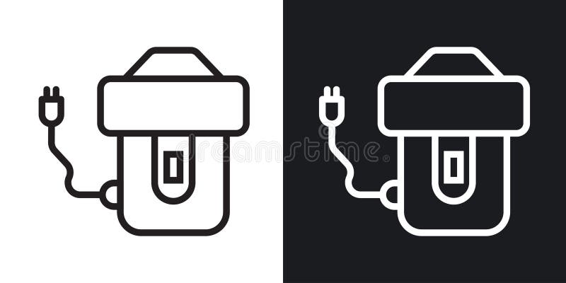 Garbage disposal thin line vector icon set royalty free illustration