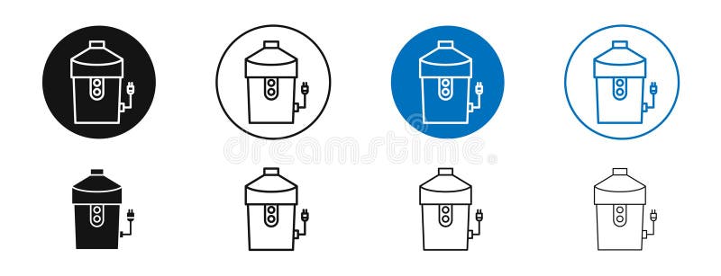 Garbage disposal thin line vector icon set vector illustration
