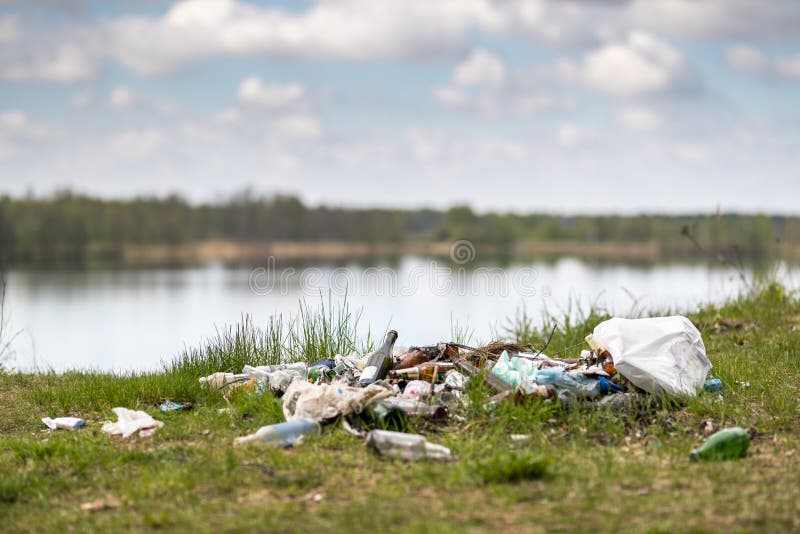 Garbage dump in the woods stock photo. Image of landfill 92679810