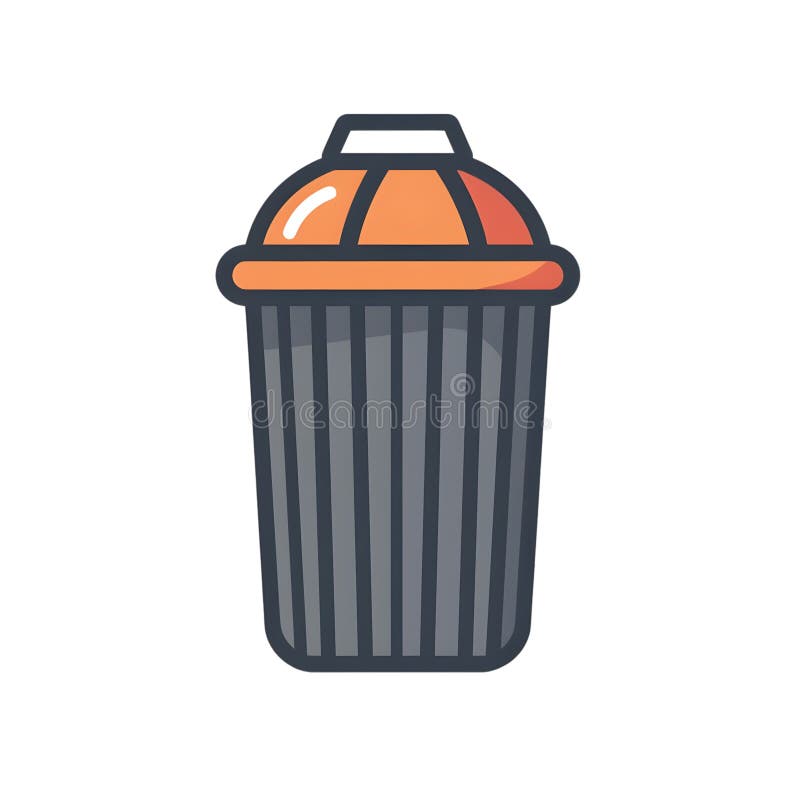 Garbage icon against transparent background Generated by Ai vector illustration