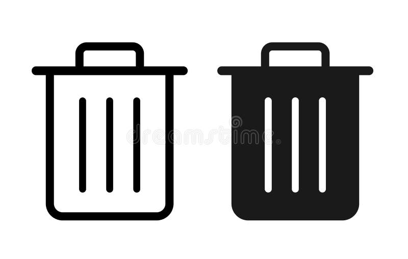 Garbage Icon Set Vector Illustration. Flat Garbage Icon – Vector vector illustration