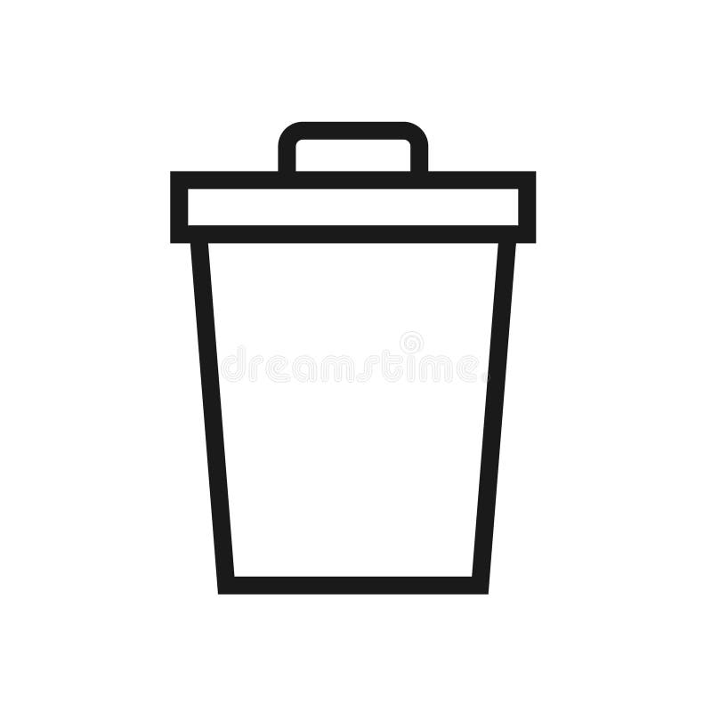 Garbage Icon Vector Illustration. Flat Garbage Icon Sign – Vector stock illustration
