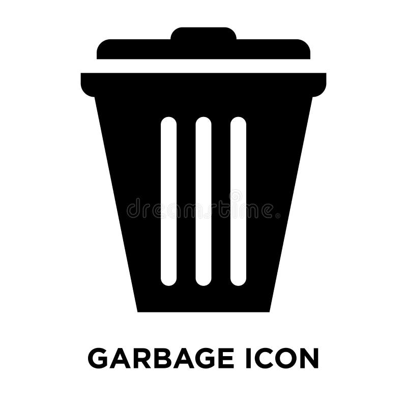 Garbage icon vector isolated on white background, logo concept o vector illustration