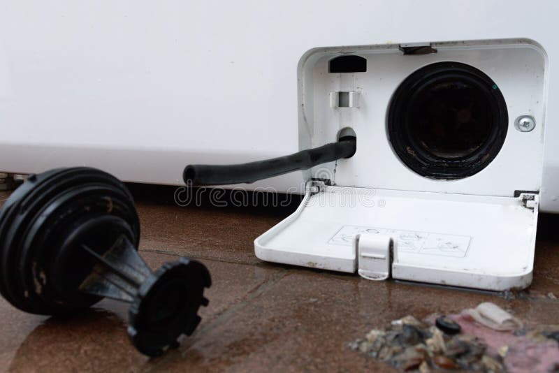 Garbage Removed from the Filter of a Horizontal Loading Washing Machine