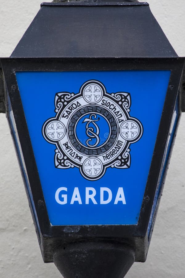 Garda Sign in Ireland editorial photo. Image of service - 126480736