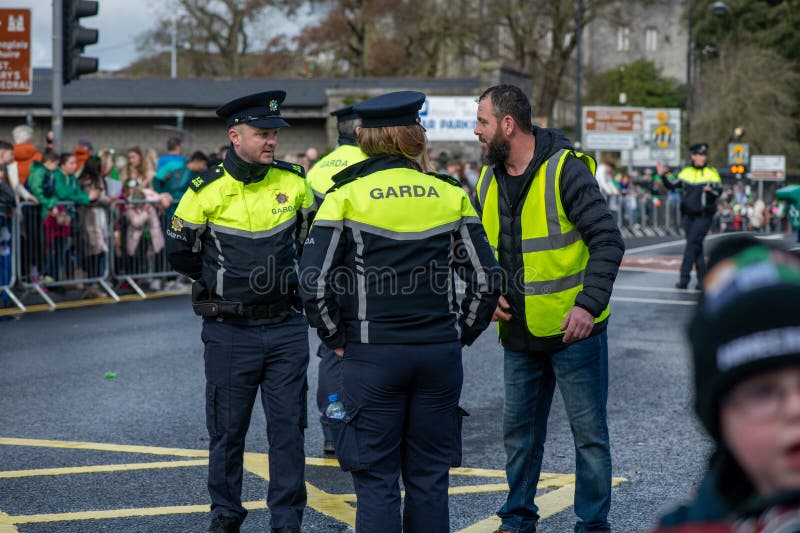 Uniform of the Garda, Limerick, Ireland, 20, August, 2022 Editorial