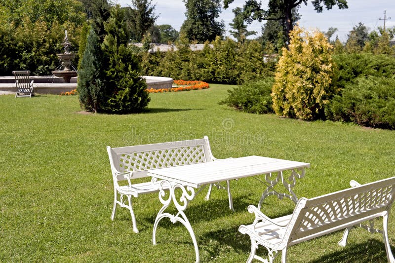 Vintage Garden Table and Chairs Stock Photo Image of garden, chair