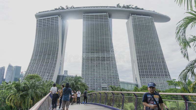 Marina Bay Sand Sky Park in Singapore royalty free stock photography Marina Bay Sand Sky Park in Singapore royalty free stock photography