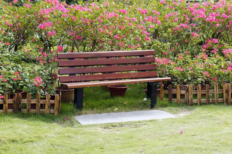 Garden bench royalty free stock image