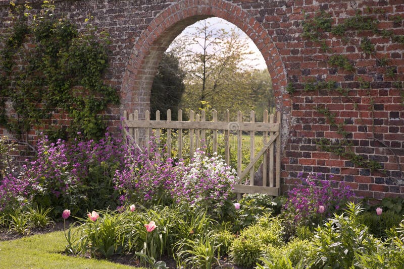 Garden Border & Arch stock photo