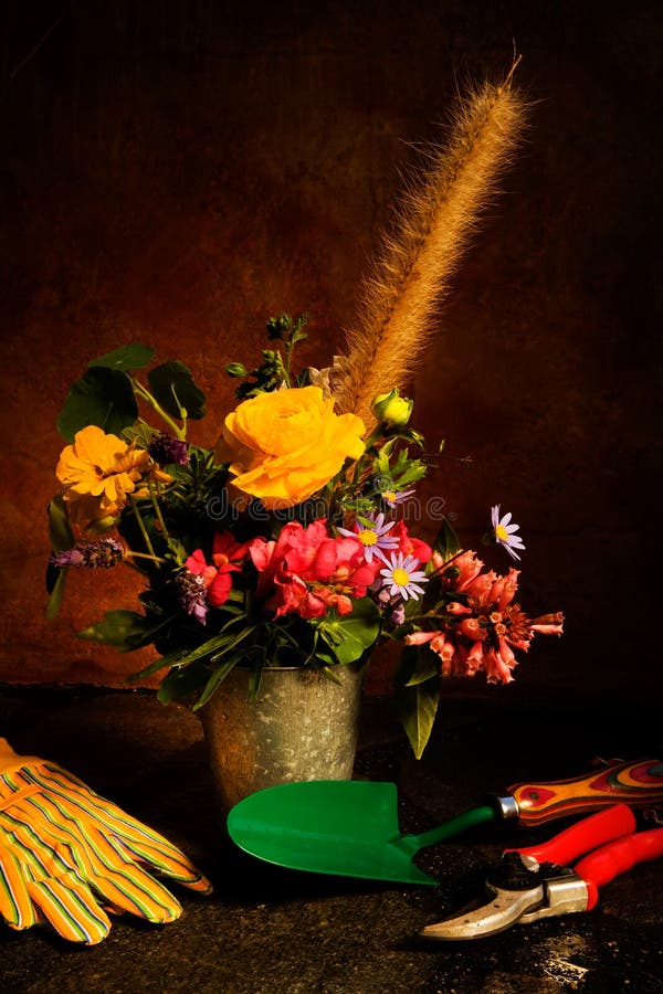 Garden Bouquet with tools