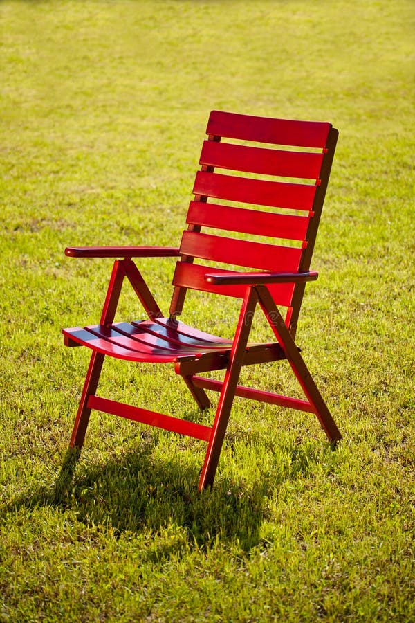 Garden chair on grass stock photo. Image of grass, rest 20138364