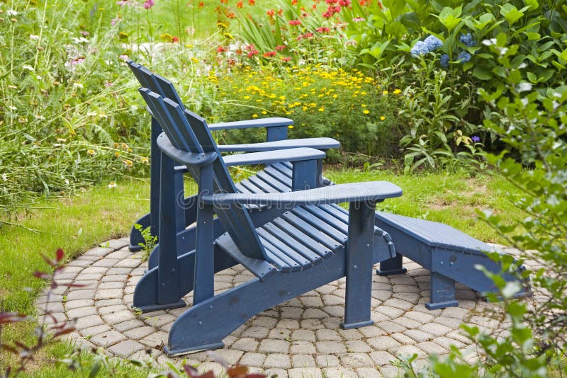 Garden Chairs stock image. Image of home, flower, chair - 12318357