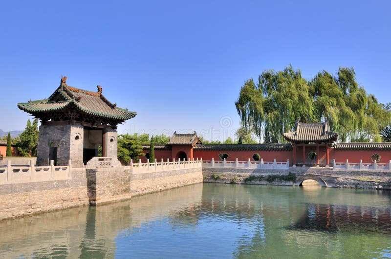 Garden in Chinese old temple