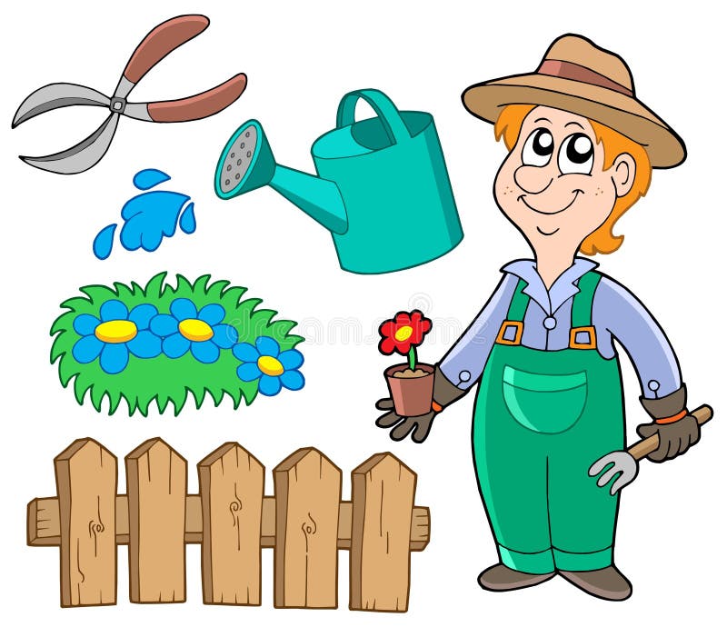 Garden collection royalty free illustration Garden collection royalty free illustration