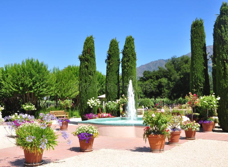 Download Garden fountain stock image. Image of outdoor, sonoma - 15281073
