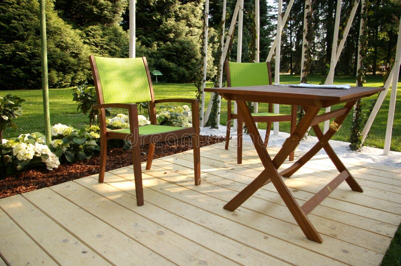 Garden furniture stock photos