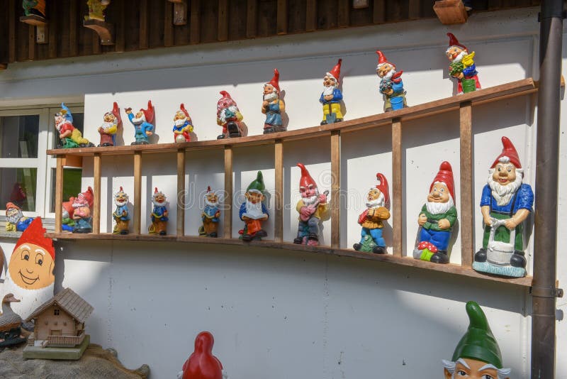 Garden Gnomes of A Traditional House At Tasch Near Zermatt In the