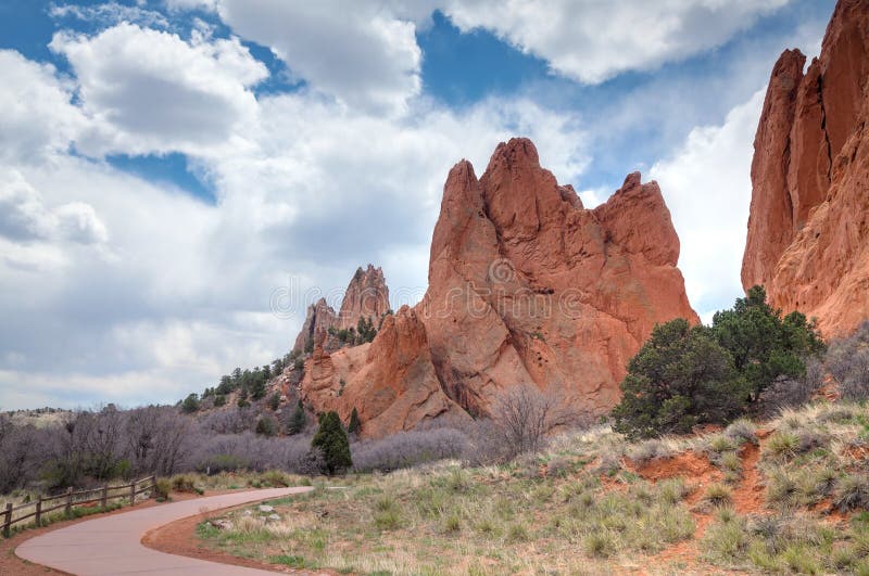 Garden of the Gods Sign in Colorado Springs Stock Image - Image of ...